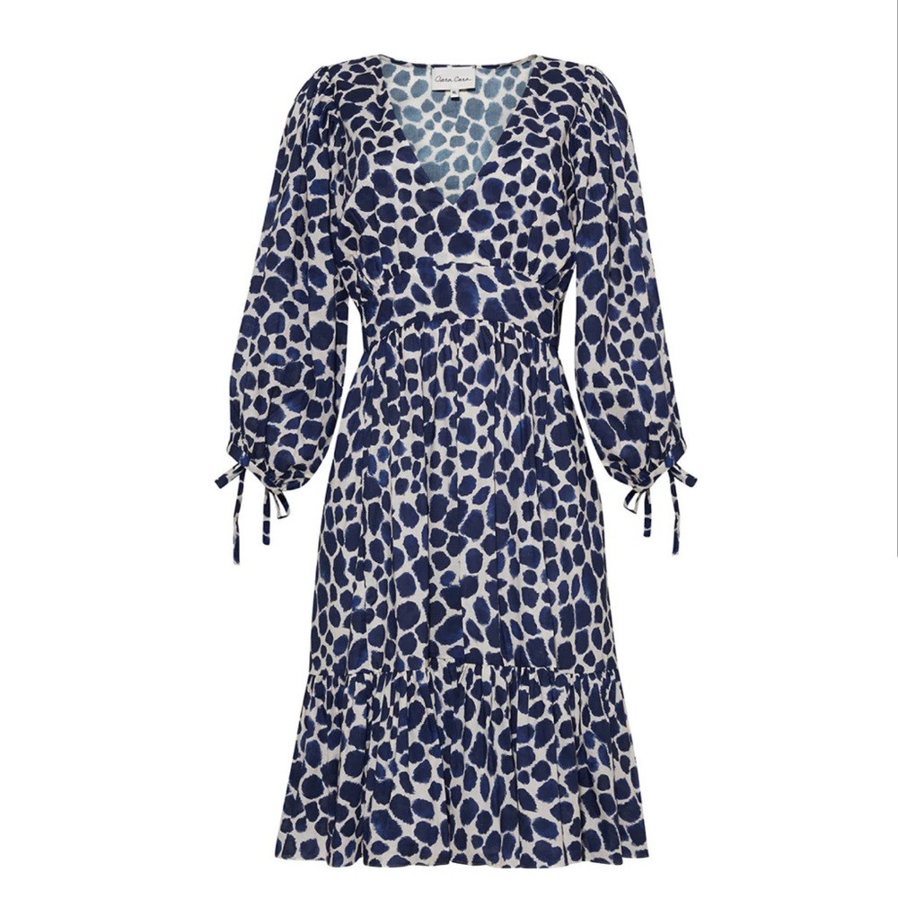 NWT CARA CARA Millbrook Dress in Animal Blue (XL)